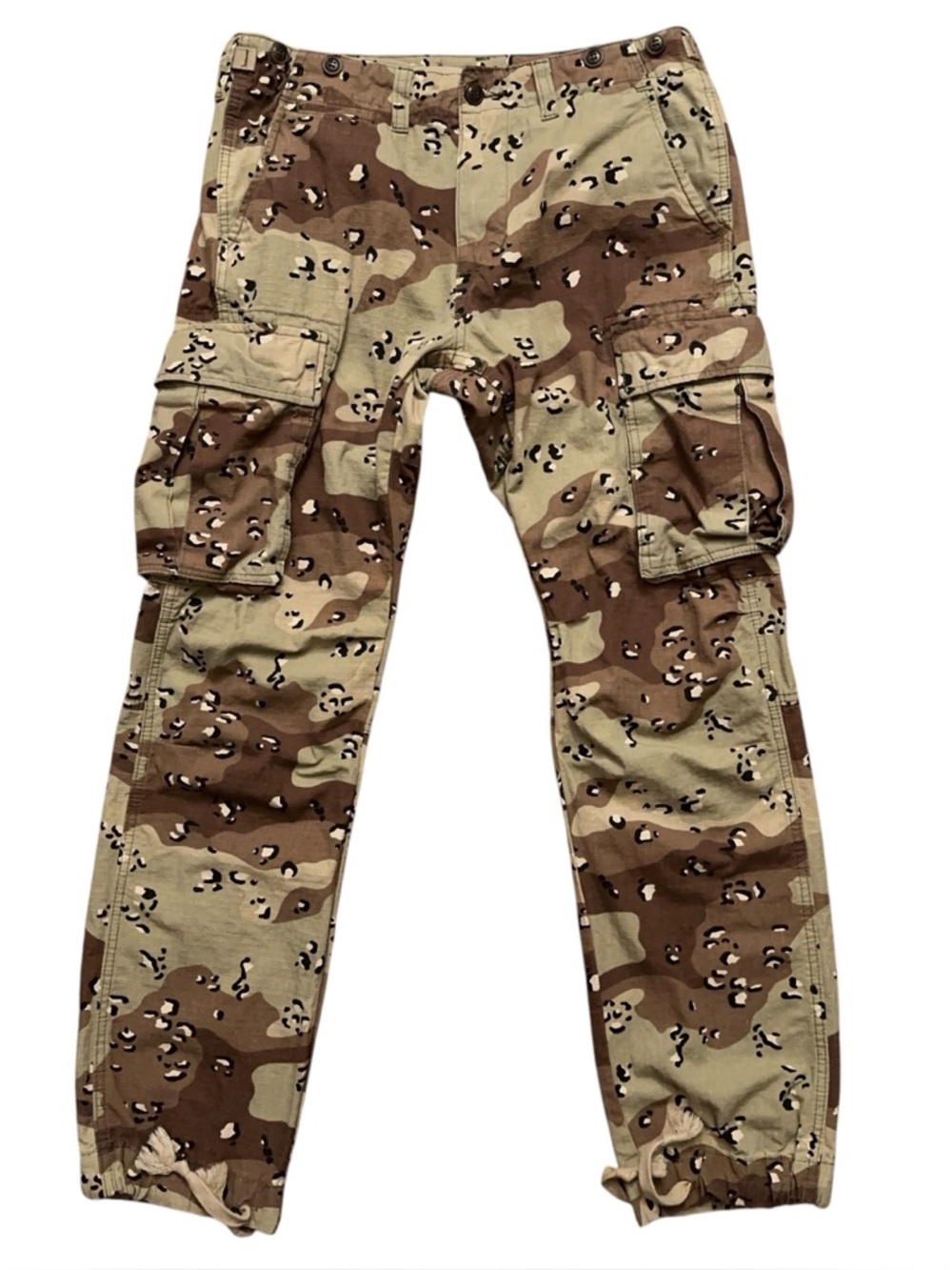 Mnml Cargo Pants Mens Size 32 Military Paratrooper Chocolate Chip Camo Brown